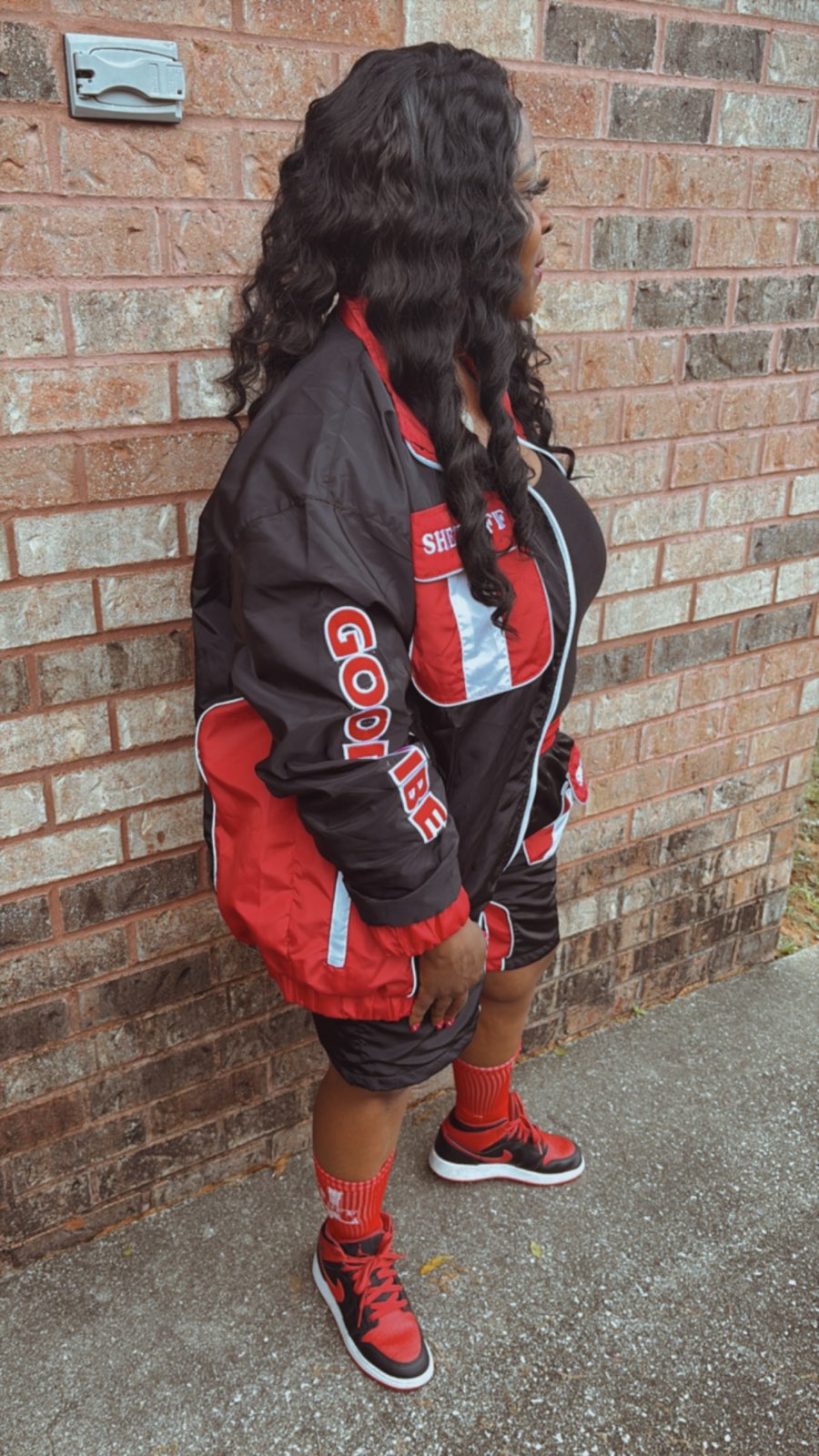 Black,Red,& White She Tuff Suit
