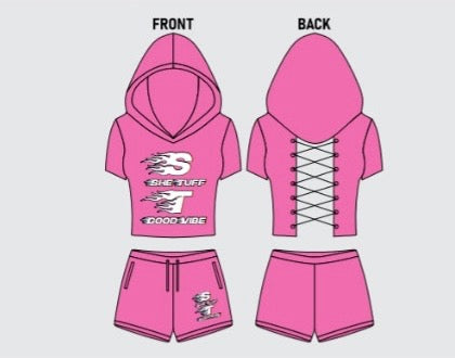 Pink She Tuff Hoodie Set