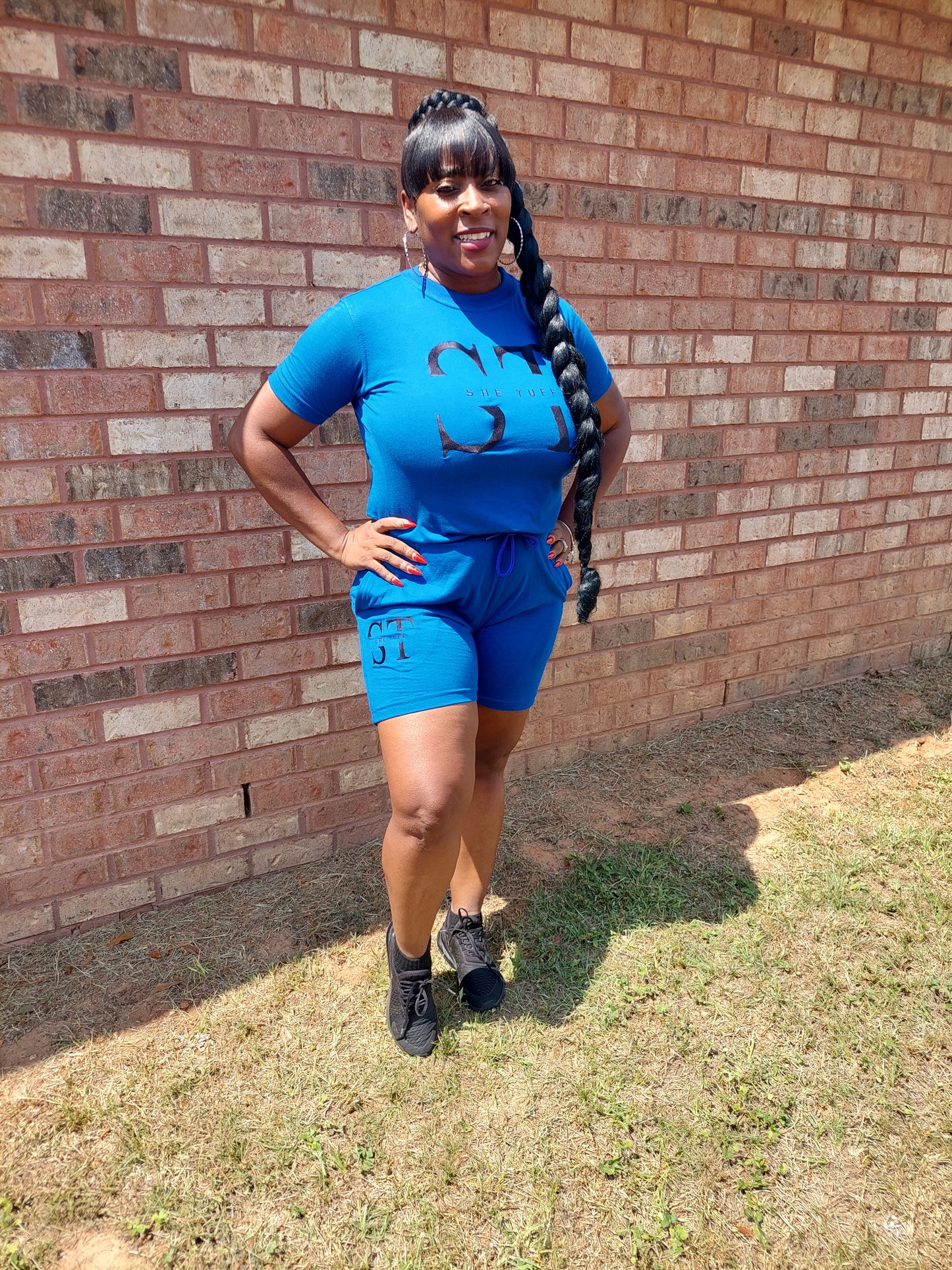 Blue She Tuff Short Set