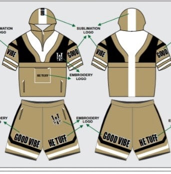 Tan He Tuff Hoodie Set