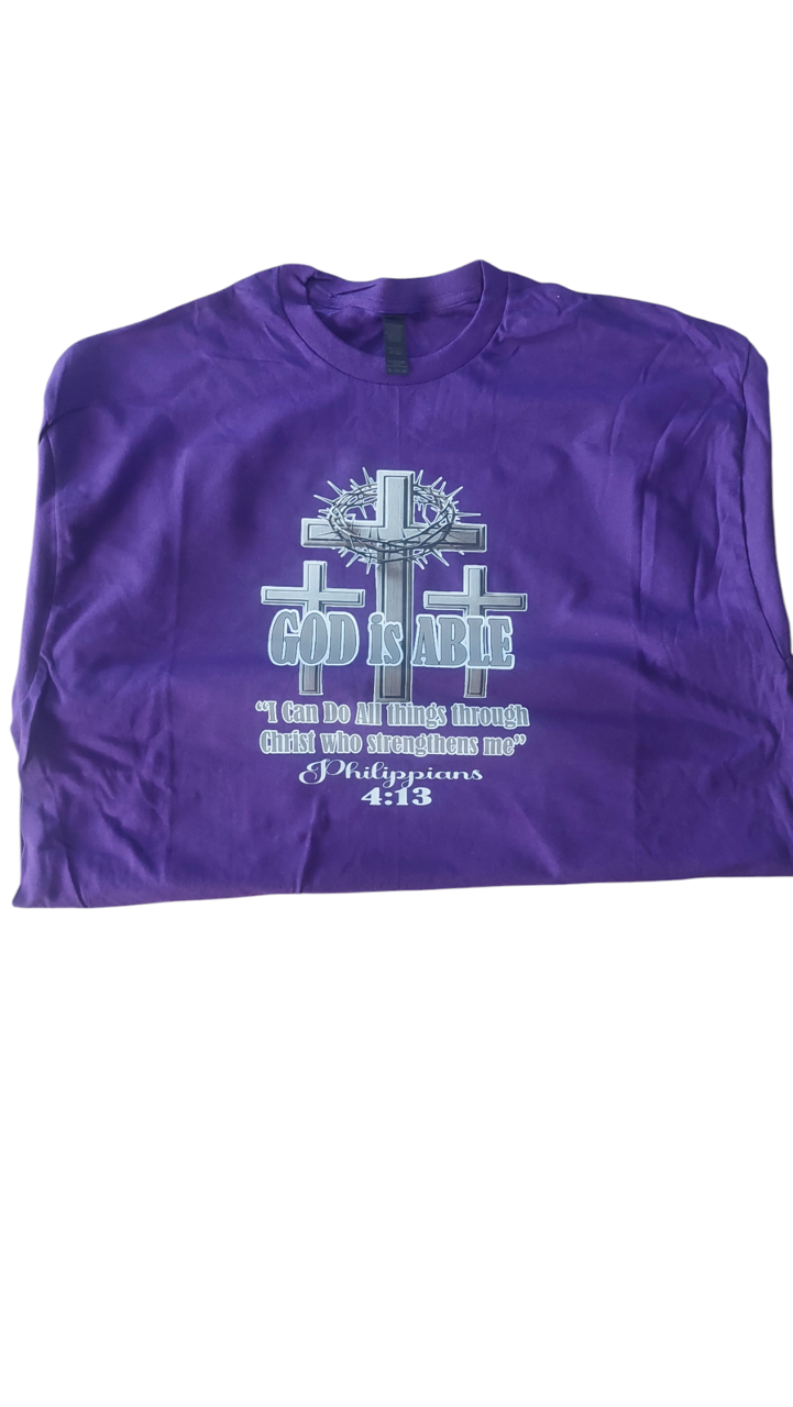 Purple God Is Able Shirts