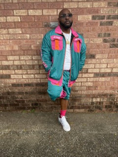Turquoise ,Pink, & Orange He Tuff Suit