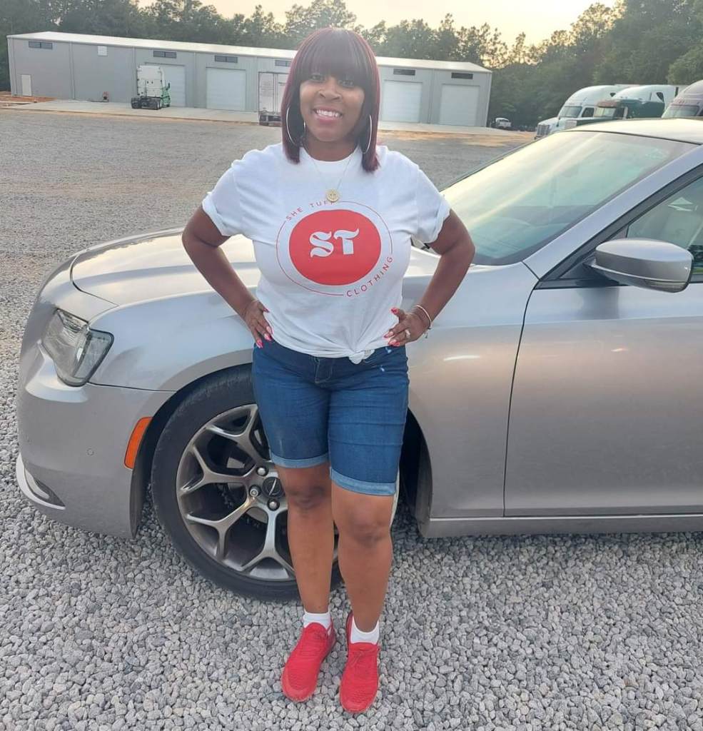 White & Red She Tuff Shirt
