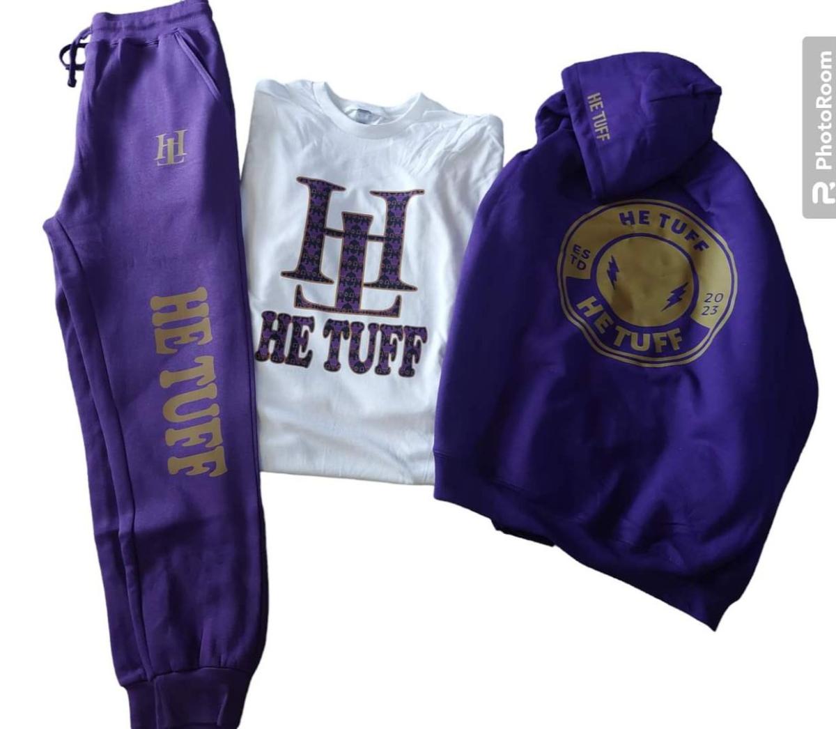 Purple and Gold, He Tuff Sweatsuit