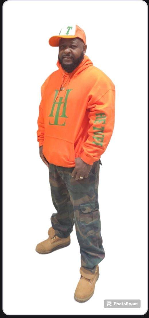 Orange and Green He Tuff Hoodie
