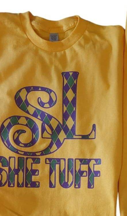 Yellow She Tuff Mardi Gras Shirt