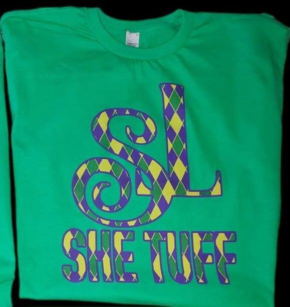 Green She Tuff Mardi Gras Shirt
