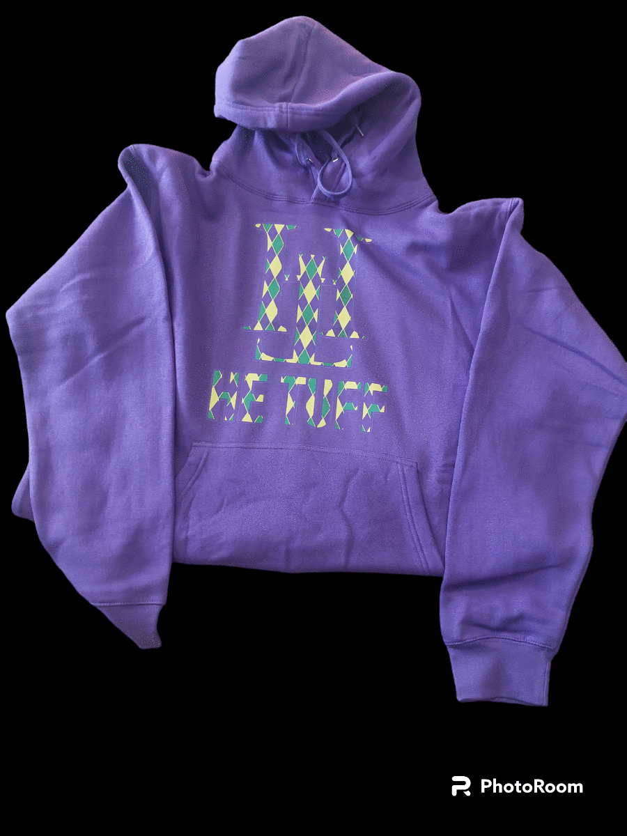 Purple He Tuff Mardi Gras Hoodie