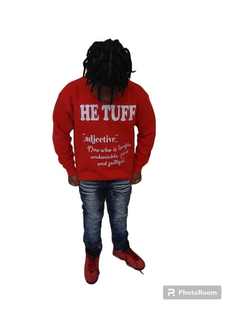 Red He Tuff Definition Sweatshirt