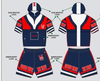 Navy He Tuff Hoodie Set