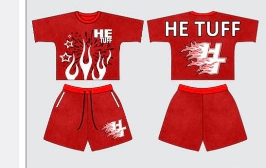Red He Tuff Jersey Set