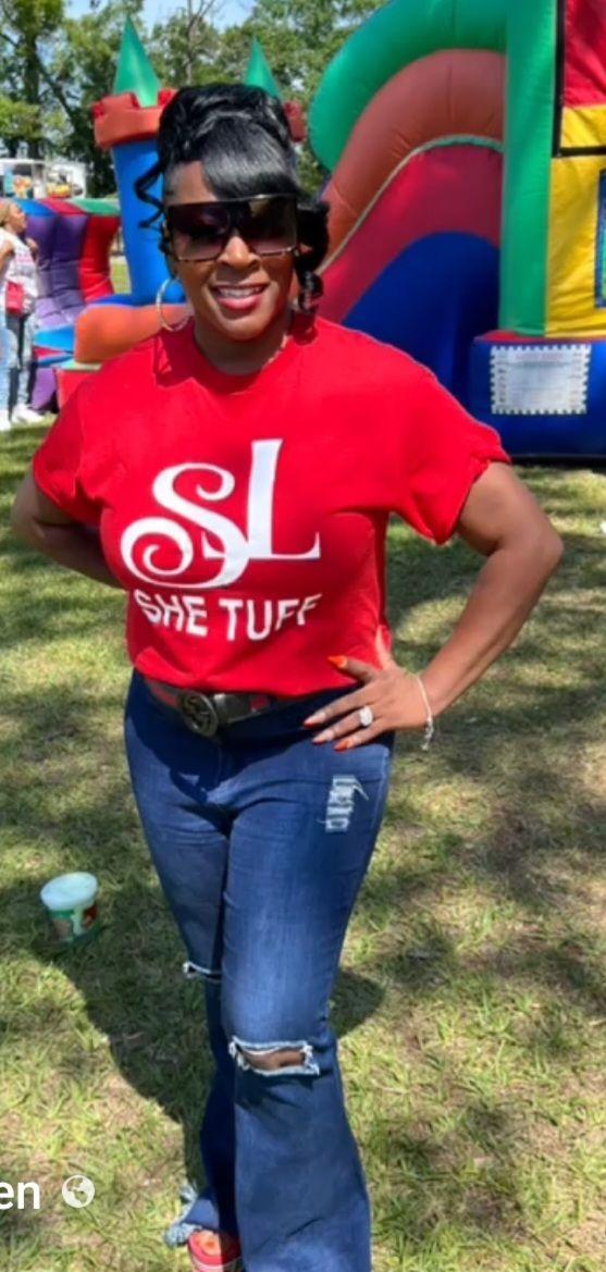 Red &amp; White ST shirt – SHE AND HE TUFF CLOTHING